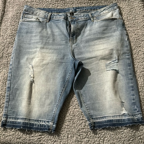 Denim Bermuda Shorts - Picture 1 of 5